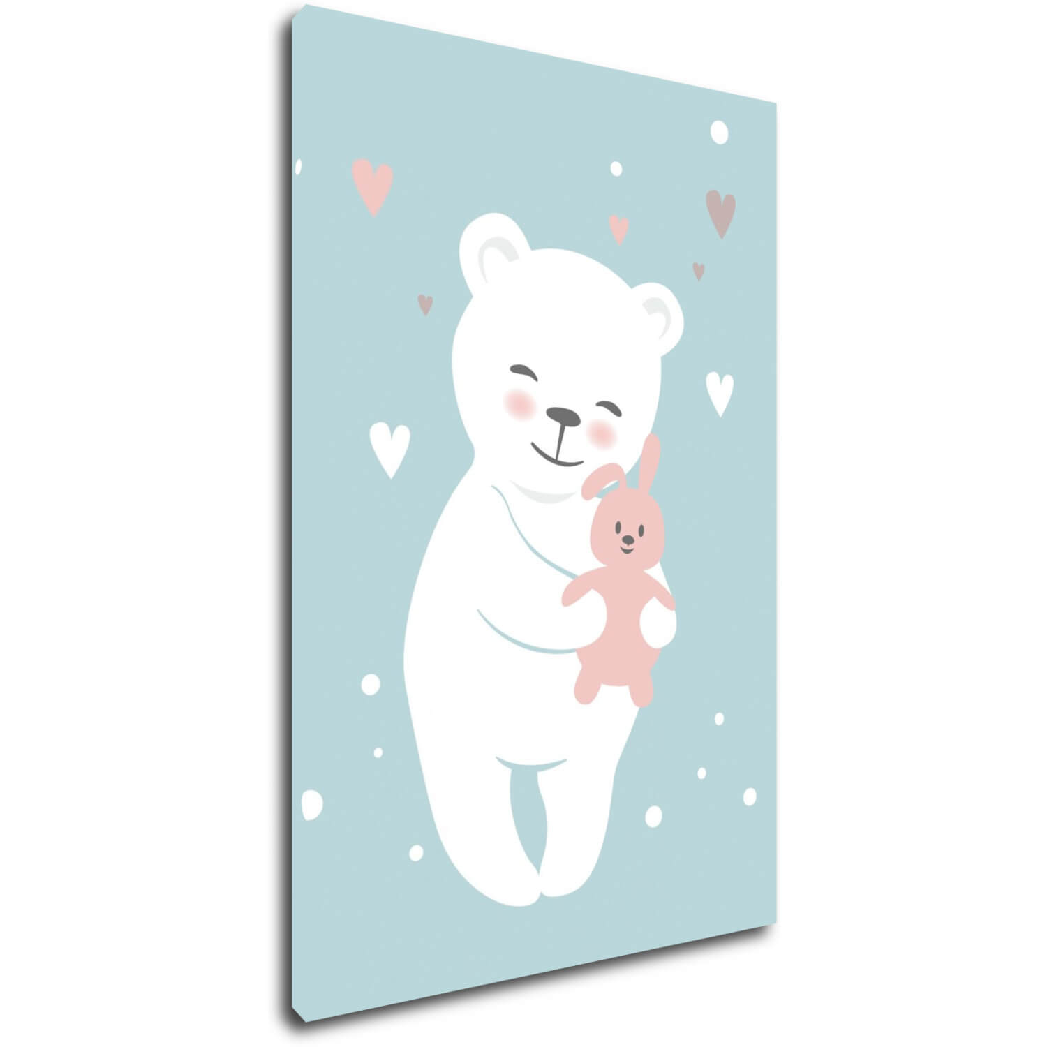 Obraz White cute bear - 40 x 60 cm