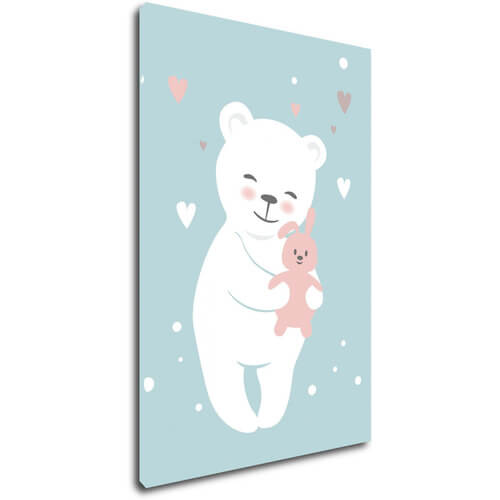 Obraz White cute bear - 40 x 60 cm