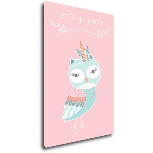 Obraz Let's go party owl - 40 x 60 cm
