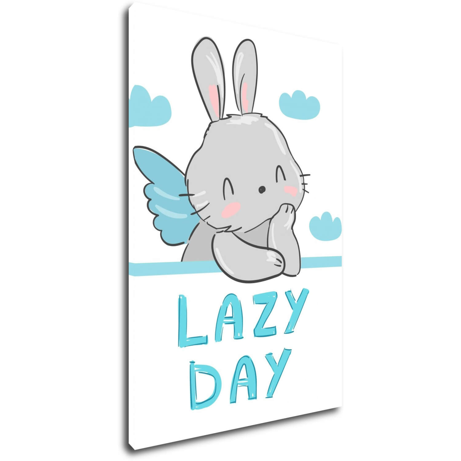 Obraz Blue and grey bunny - 40 x 60 cm