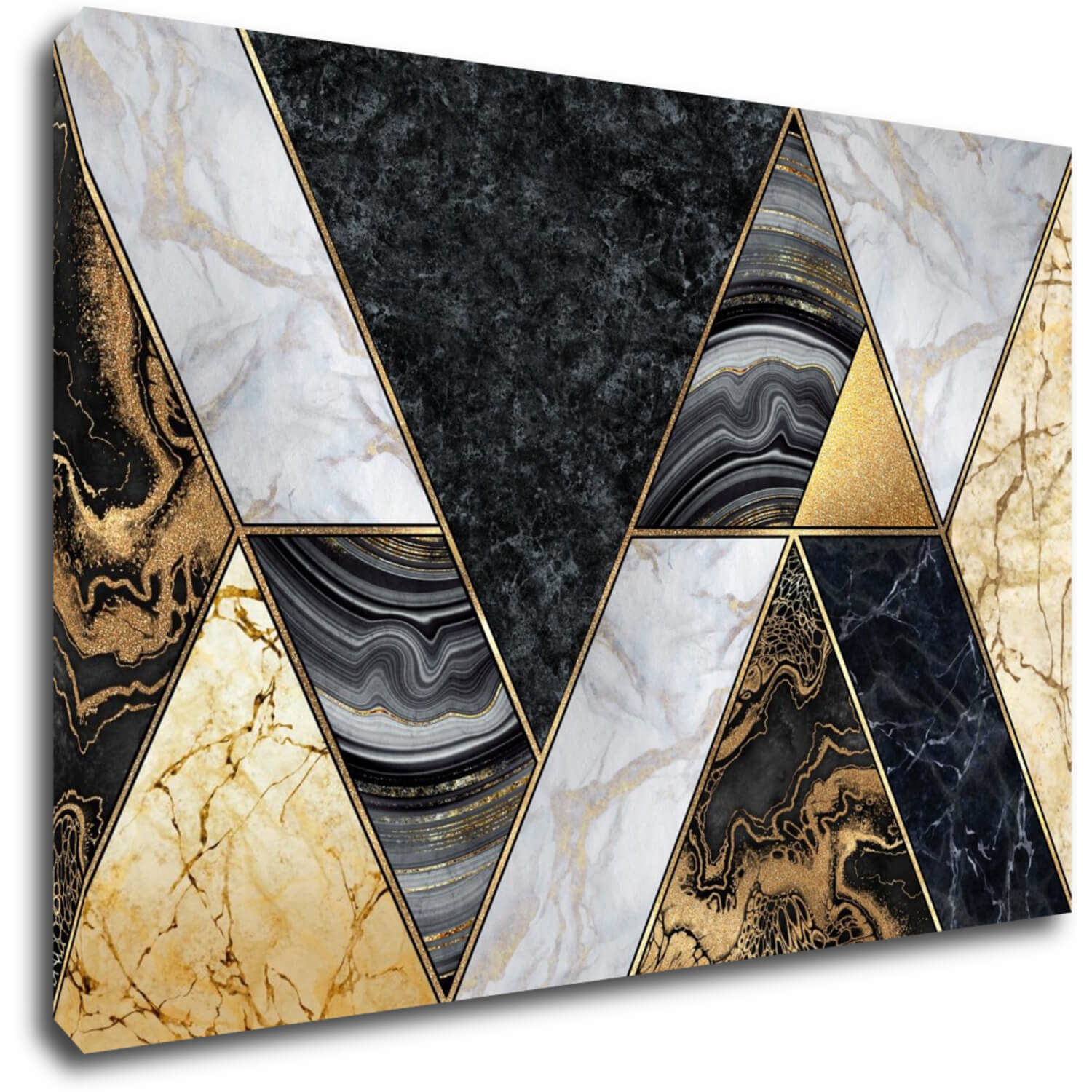 Bild Gold black abstract - 90 x 60 cm