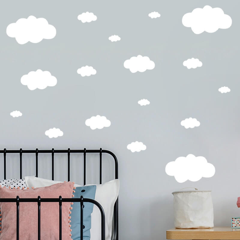 Wandaufkleber für das Kinderzimmer White clouds - 57x39cm