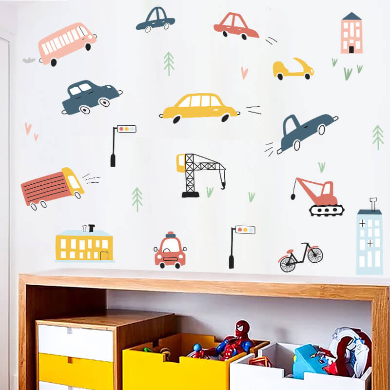 Wandaufkleber für das Kinderzimmer Kids cars