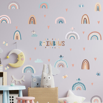 Wandaufkleber für das Kinderzimmer Colorful little rainbows