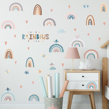 Wandaufkleber für das Kinderzimmer Colorful little rainbows