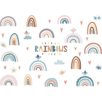 Wandaufkleber für das Kinderzimmer Colorful little rainbows