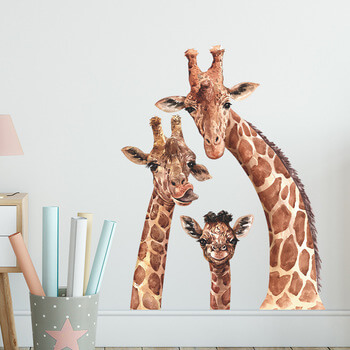 Wandaufkleber für das Kinderzimmer Cute giraffes