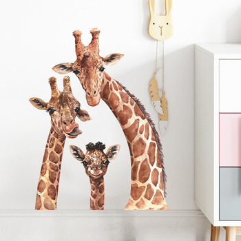 Wandaufkleber für das Kinderzimmer Cute giraffes