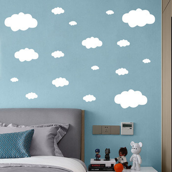 Wandaufkleber für das Kinderzimmer White clouds - 57x39cm