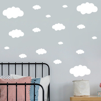 Wandaufkleber für das Kinderzimmer White clouds