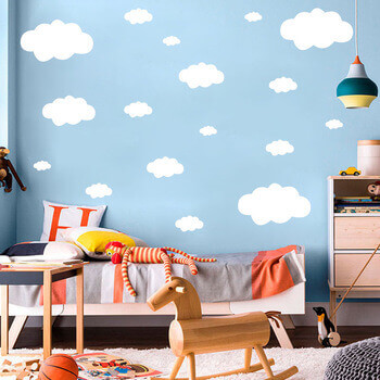 Wandaufkleber für das Kinderzimmer White clouds - 57x39cm