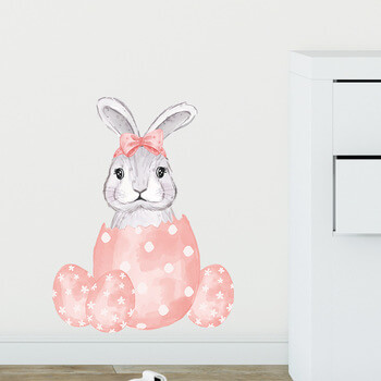 Wandaufkleber für das Kinderzimmer Bunny and egg