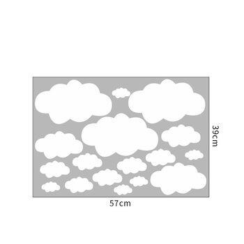 Wandaufkleber für das Kinderzimmer White clouds - 57x39cm