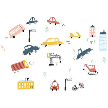 Wandaufkleber für das Kinderzimmer Kids cars