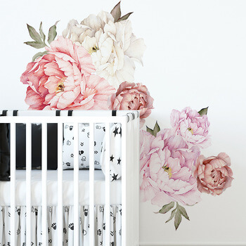 Wandaufkleber für das Kinderzimmer Peony flowers