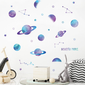 Wandaufkleber für das Kinderzimmer Planets