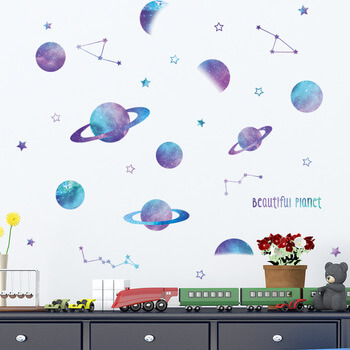Wandaufkleber für das Kinderzimmer Planets - 90x30cm