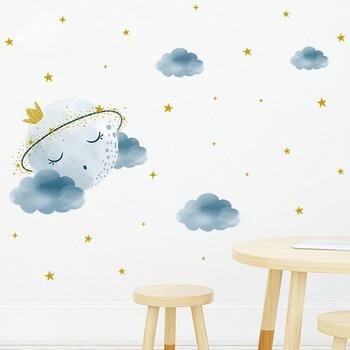 Wandaufkleber für das Kinderzimmer Sleeping moon