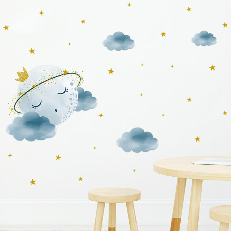 Wandaufkleber für das Kinderzimmer Sleeping moon - 90x30cm