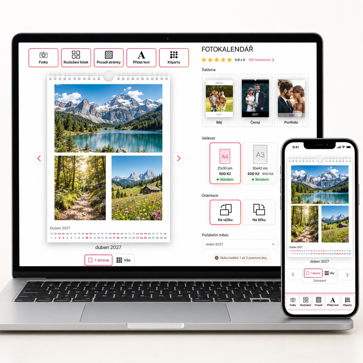 Gestaltung eines Fotokalenders im Online-Editor